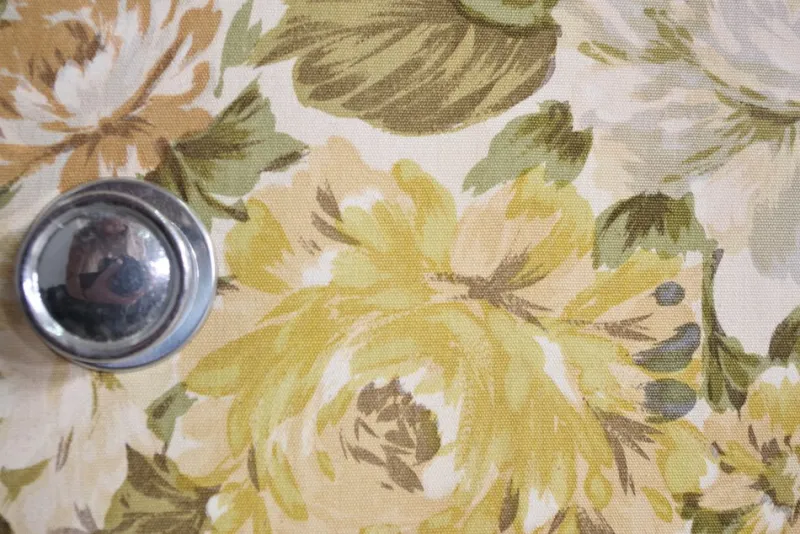 New Pamono Upholstered Doors in Floral Fabric, 1950s, Set of 5