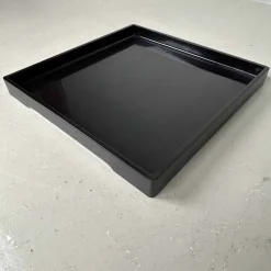 Pamono Urushi Lacquer Black Tray, Japan, 1890s><noscript><img width=