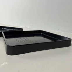 Pamono Urushi Lacquer Black Tray, Japan, 1890s><noscript><img width=
