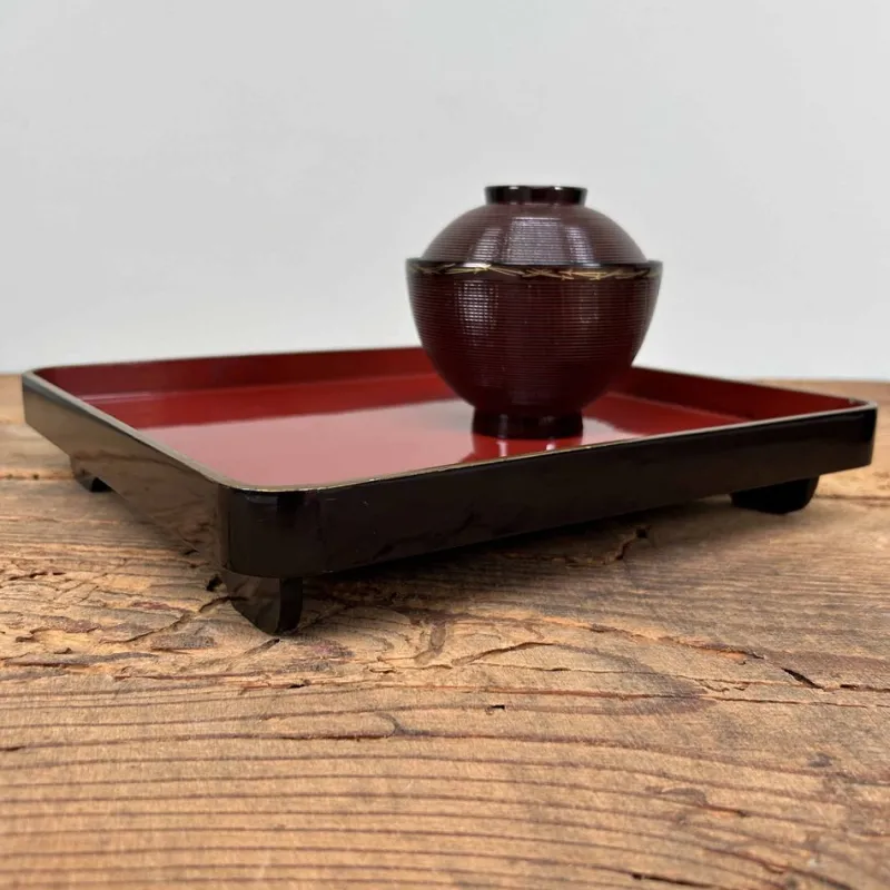 Pamono Urushi Lacquer Serving Tray, 1936> Trays