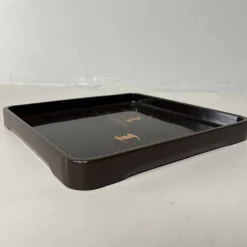 Hot Pamono Urushi Lacquerware Bat and Moon Tray, 1890s