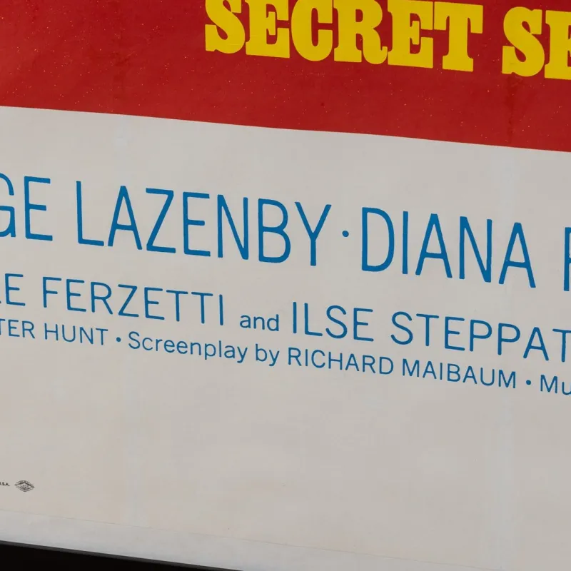 Sale Pamono U.S Release James Bond 007 on Her Majestys Secret Service Poster, 1969