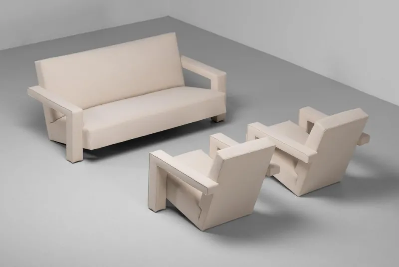 Sale Pamono Utrecht Lounge Set attributed to Gerrit Thomas Rietveld for Metz & Co., 1950s, Set of 3