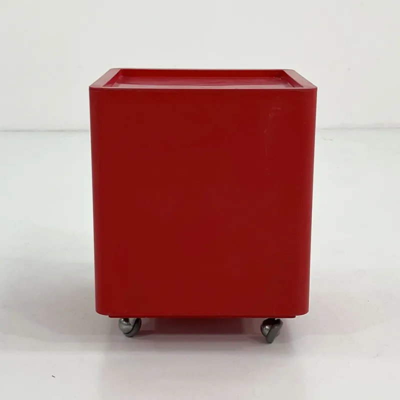 Pamono Valetto Quadro Chest on Wheels by G. Castiglioni and G. Gaviraghi for Valenti, 1970s> Dressers, Commodes & Chests