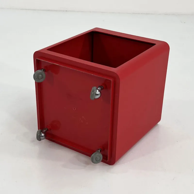 Pamono Valetto Quadro Chest on Wheels by G. Castiglioni and G. Gaviraghi for Valenti, 1970s> Dressers, Commodes & Chests