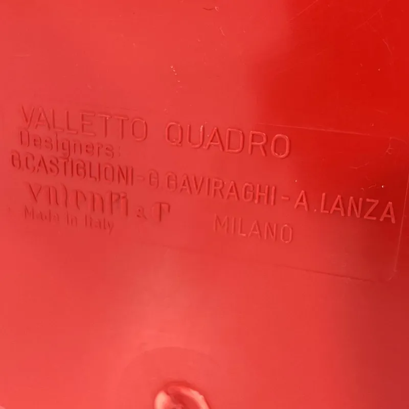 Pamono Valetto Quadro Chest on Wheels by G. Castiglioni and G. Gaviraghi for Valenti, 1970s> Dressers, Commodes & Chests