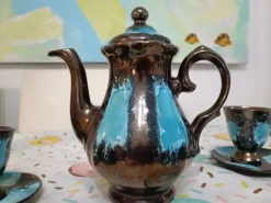 Pamono Vallauris Tea Set, 1930s, Set of 15><noscript><img width=