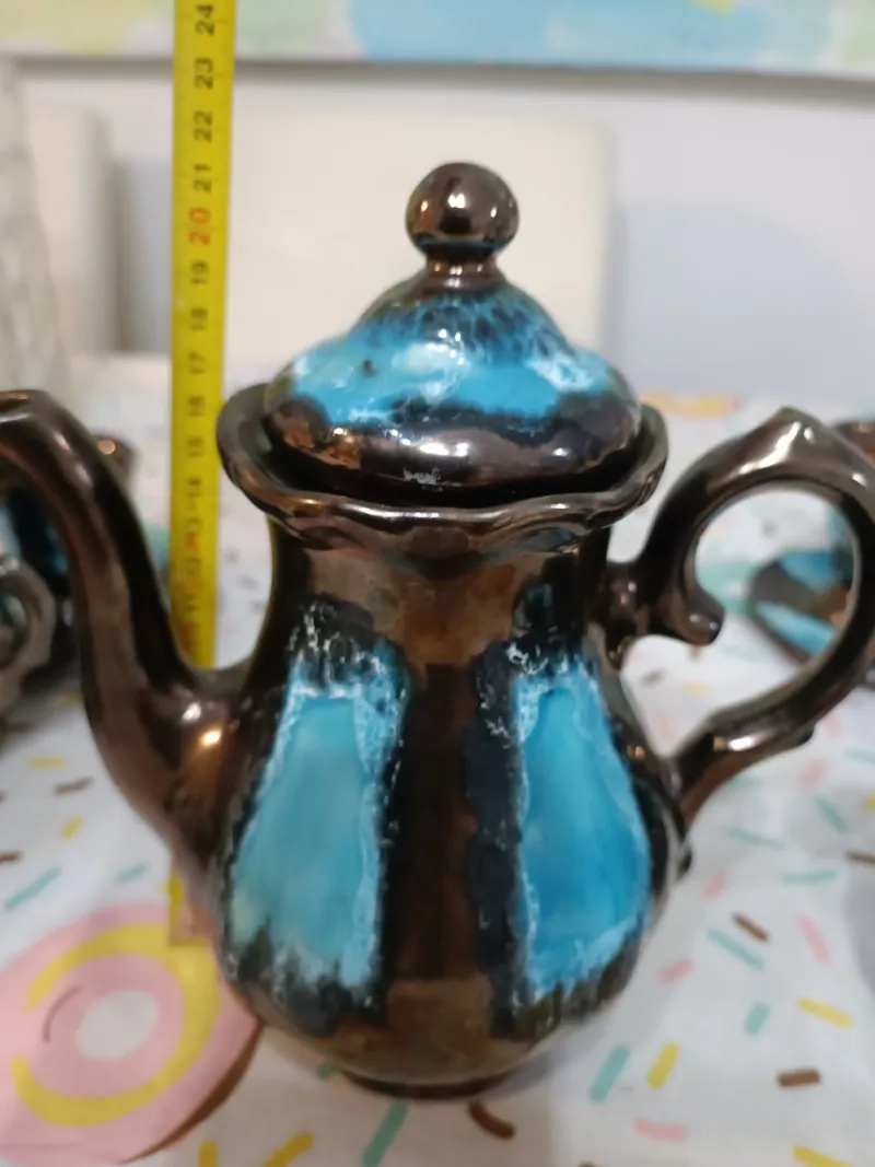Pamono Vallauris Tea Set, 1930s, Set of 15> Coffee & Tea Service