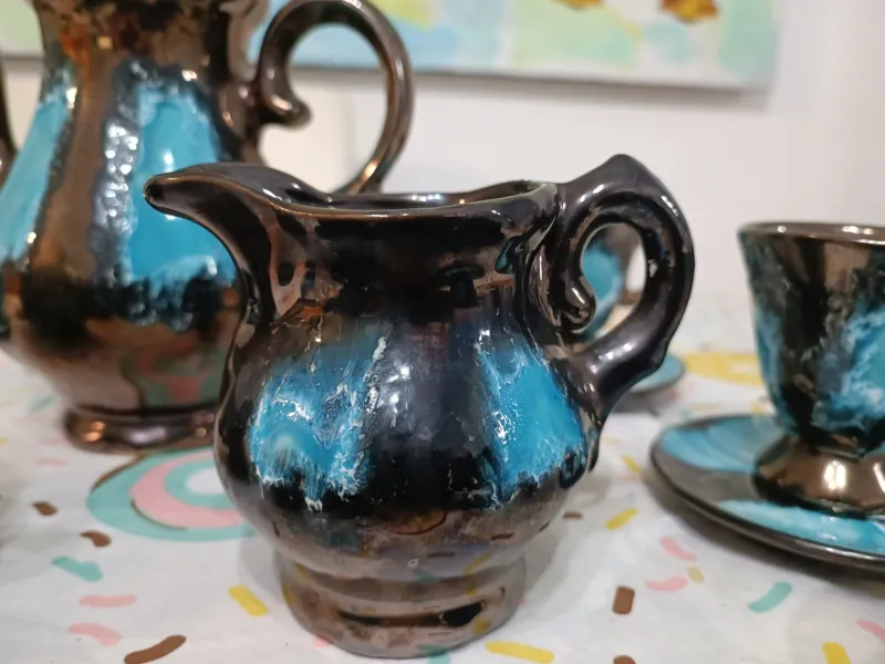 Pamono Vallauris Tea Set, 1930s, Set of 15> Coffee & Tea Service