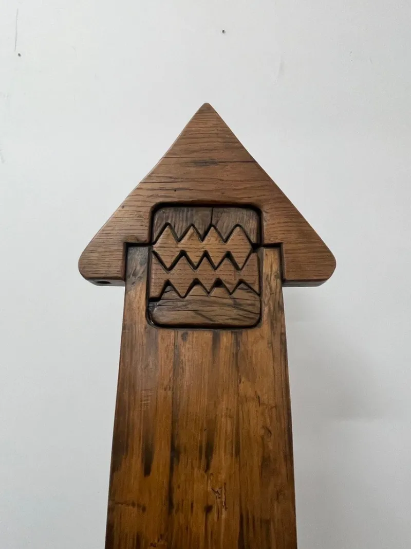Pamono Vallazza Interlocking Thrones in Wood by Luciano Bertolotto, 1970s, Set of 2> Living Room Sets