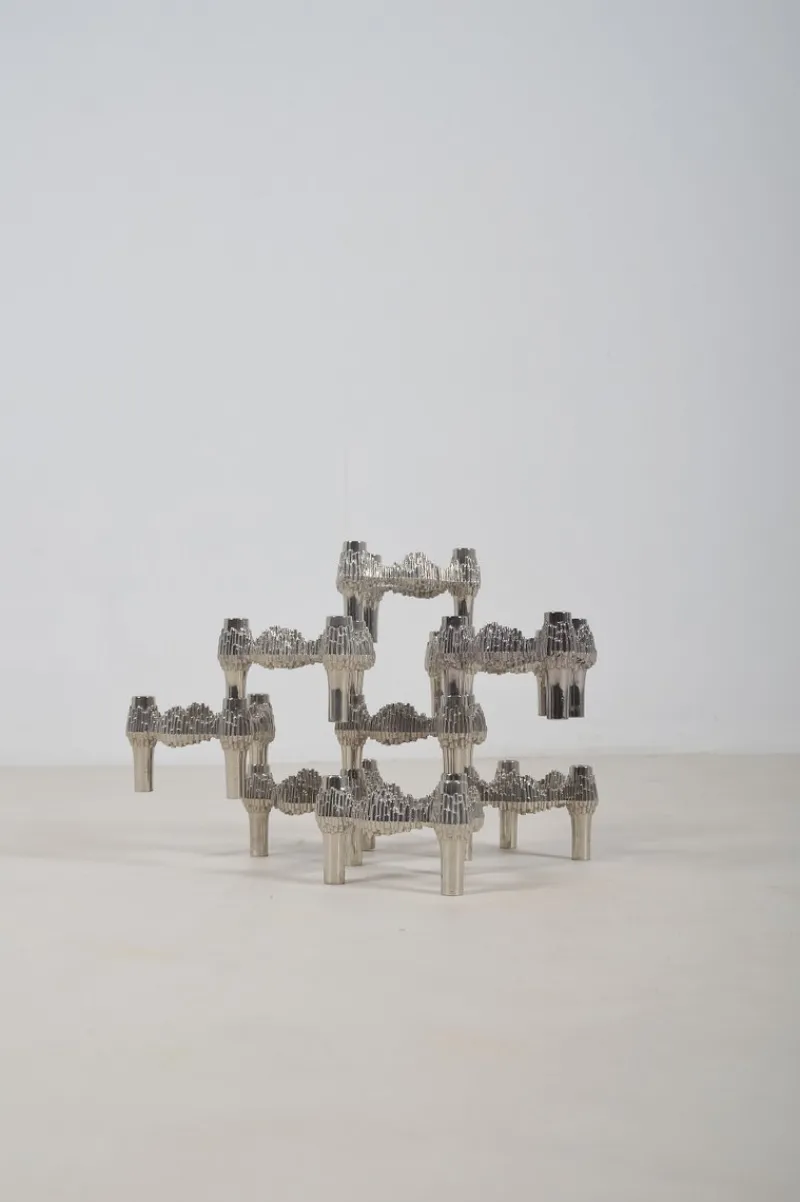 Pamono Variomaster Candleholders by Stoffi and Nagel for Quist, 1970s, Set of 9> Candleholders