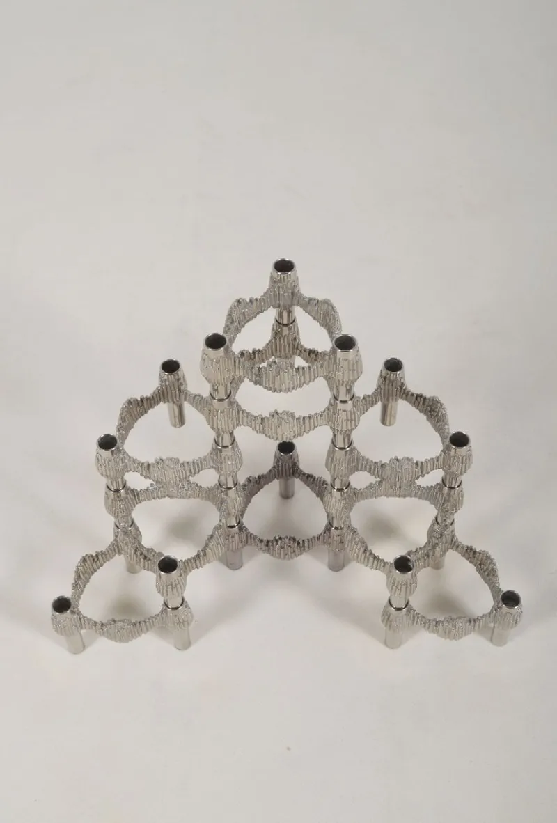 Pamono Variomaster Candleholders by Stoffi and Nagel for Quist, 1970s, Set of 9> Candleholders