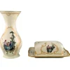 Pamono Vase and Butter Tray in Hand Painted Porcelain from Rosenthal, Set of 2> Trays