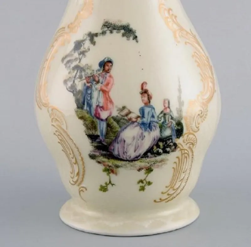 Pamono Vase and Butter Tray in Hand Painted Porcelain from Rosenthal, Set of 2> Trays