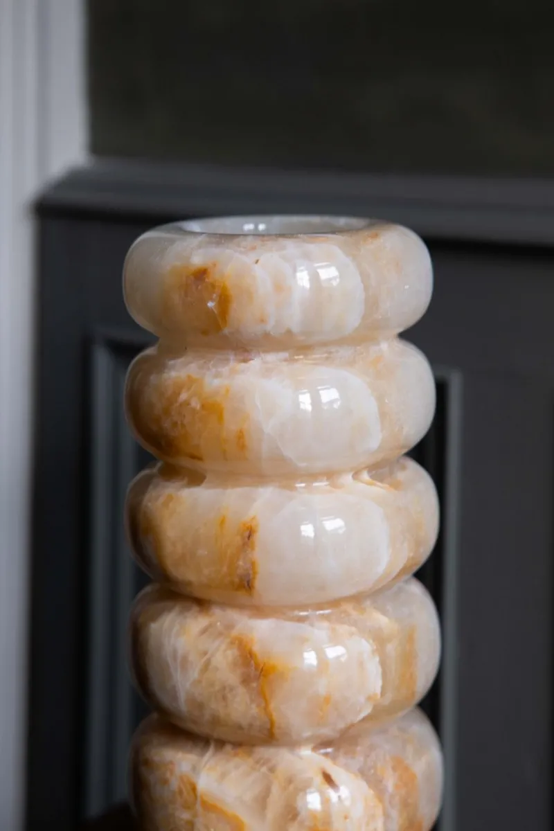 Outlet Pamono Vase in White Onyx by Manifeste