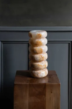 Outlet Pamono Vase in White Onyx by Manifeste