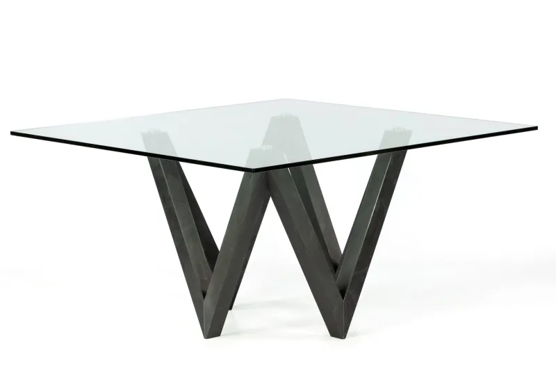 Pamono Vega Dining Table in Black Slate and Glass Design by Joaquín Moll for Meddel