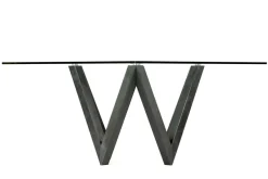 Pamono Vega Dining Table in Black Slate and Glass Design by Joaquín Moll for Meddel