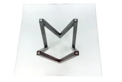 Pamono Vega Dining Table in Black Slate and Glass Design by Joaquín Moll for Meddel