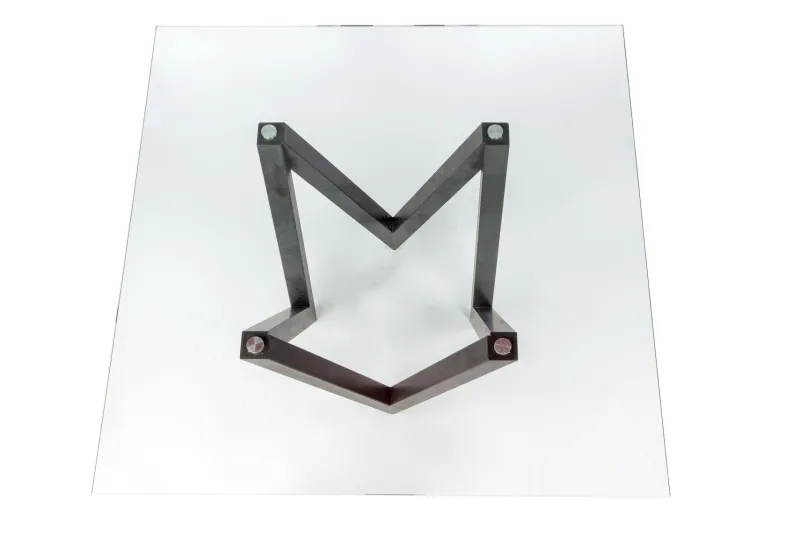 Pamono Vega Dining Table in Black Slate and Glass Design by Joaquín Moll for Meddel
