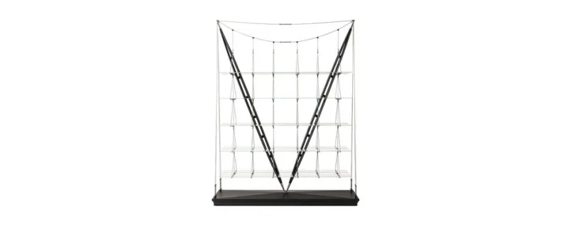 Clearance Pamono Veleiro Bookcase in Black Stained Wood by Franco Albini for Cassina