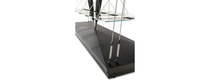 Clearance Pamono Veleiro Bookcase in Black Stained Wood by Franco Albini for Cassina