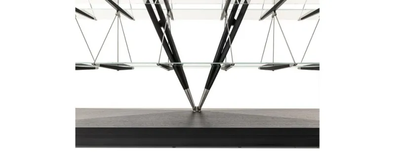 Clearance Pamono Veleiro Bookcase in Black Stained Wood by Franco Albini for Cassina