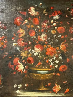 Discount Pamono Venetian Artist, Still Life with Flowers, Late 17th Century, Framed