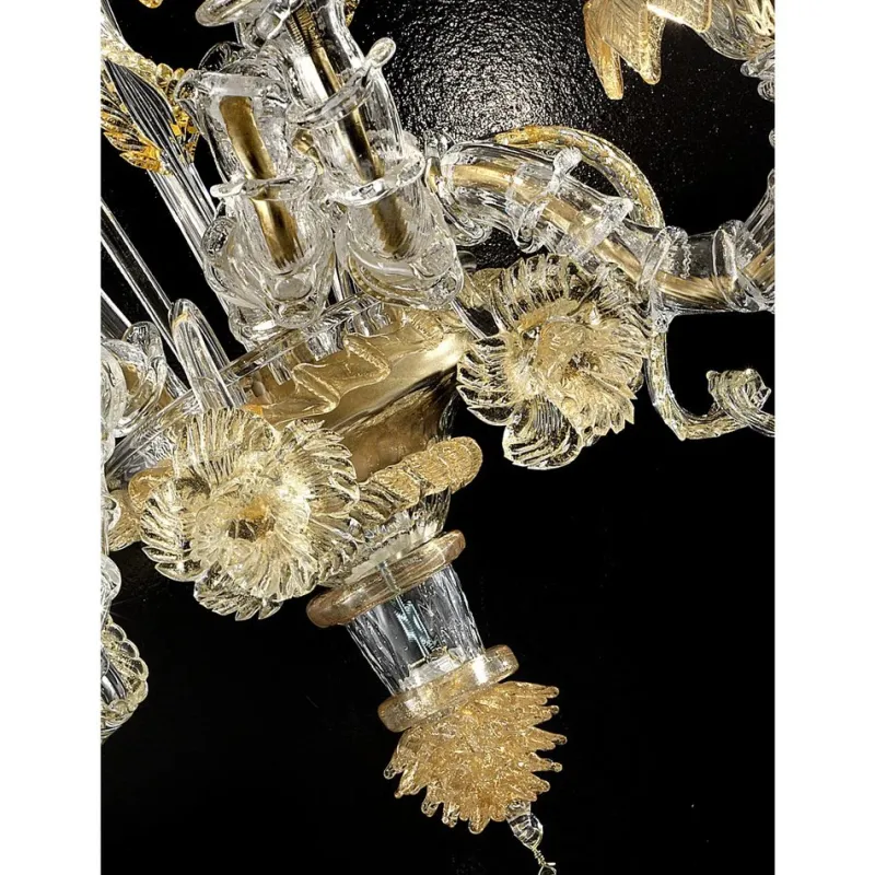 Pamono Venetian Ca Rezzonico Murano Glass Gold Wall Sconce by Simoeng> Wall Lights & Sconces