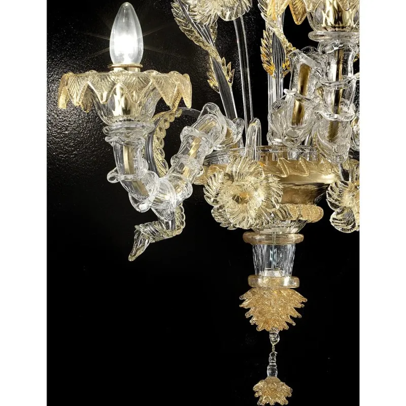Pamono Venetian Ca Rezzonico Murano Glass Gold Wall Sconce by Simoeng> Wall Lights & Sconces