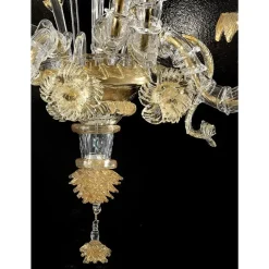 Pamono Venetian Ca Rezzonico Murano Glass Gold Wall Sconce by Simoeng><noscript><img width=