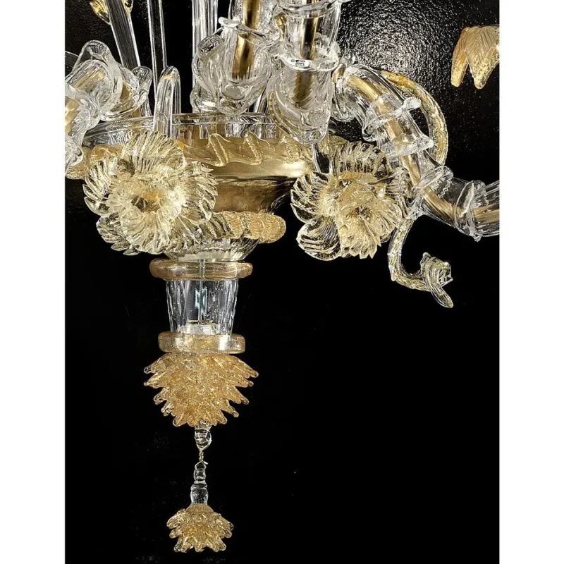 Pamono Venetian Ca Rezzonico Murano Glass Gold Wall Sconce by Simoeng> Wall Lights & Sconces