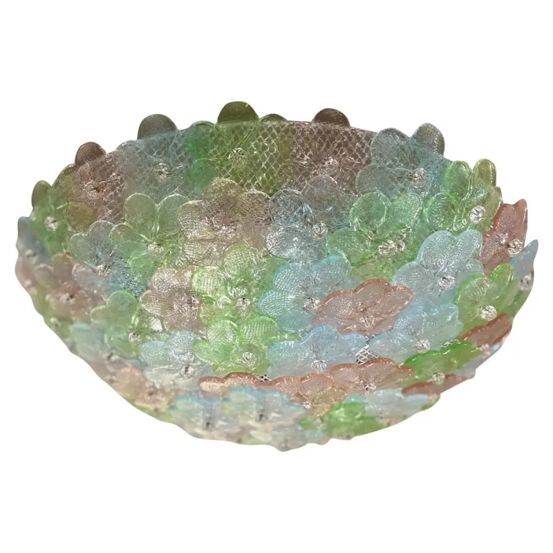 Pamono Venetian Flowers Flush Mount in Murano Glass by Simoeng> Wall Lights & Sconces