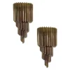 Pamono Venetian Fumè Quadriedro Murano Glass Wall Sconces by Simoeng, Set of 2> Wall Lights & Sconces