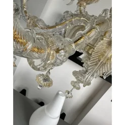 Pamono Venetian Gold Ca Rezzonico Murano Glass Chandelier by Simoeng><noscript><img width=