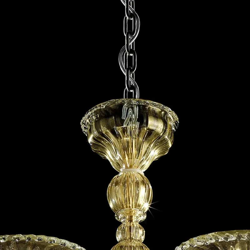Hot Pamono Venetian Gold Chandelier with Big Leaves by Simoeng