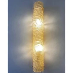 Pamono Venetian Gold Graniglia Murano Glass Wall Sconce by Simoeng, Set of 2><noscript><img width=