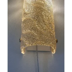 Pamono Venetian Gold Graniglia Murano Glass Wall Sconce by Simoeng, Set of 4><noscript><img width=