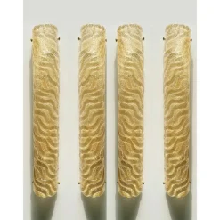 Pamono Venetian Gold Graniglia Murano Glass Wall Sconce by Simoeng, Set of 4><noscript><img width=