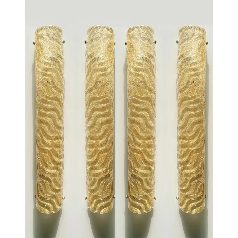 Pamono Venetian Gold Graniglia Murano Glass Wall Sconce by Simoeng, Set of 4> Wall Lights & Sconces|Wall Lights & Sconces