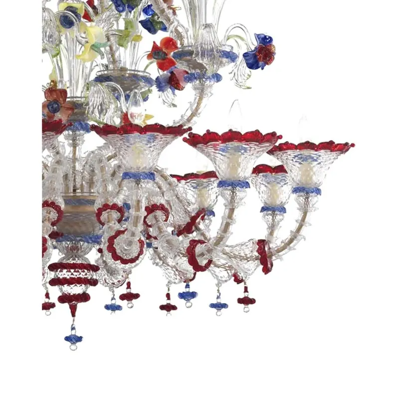 Pamono Venetian Imperial Floral Cà Rezzonico Murano Glass Chandelier by Simoeng> Ceiling Lights