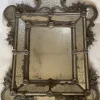 Pamono Venetian Mirror in Engraved Glass with Applied Flowers, 1890s> Mirrors