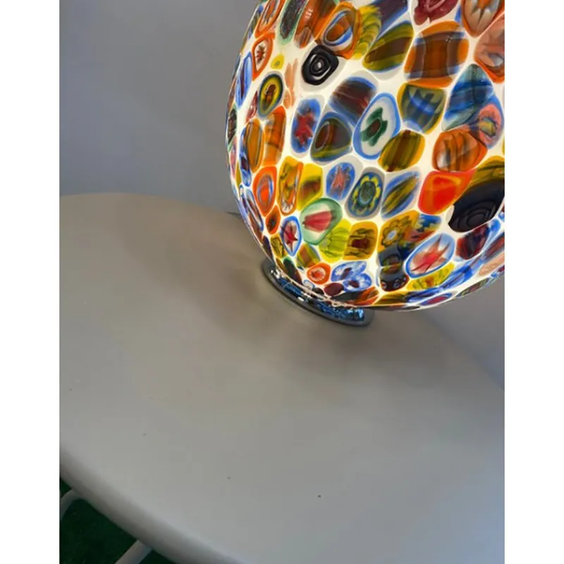 Clearance Pamono Venetian Multicolored Millefiori Murrine Table Lamp by Simoeng