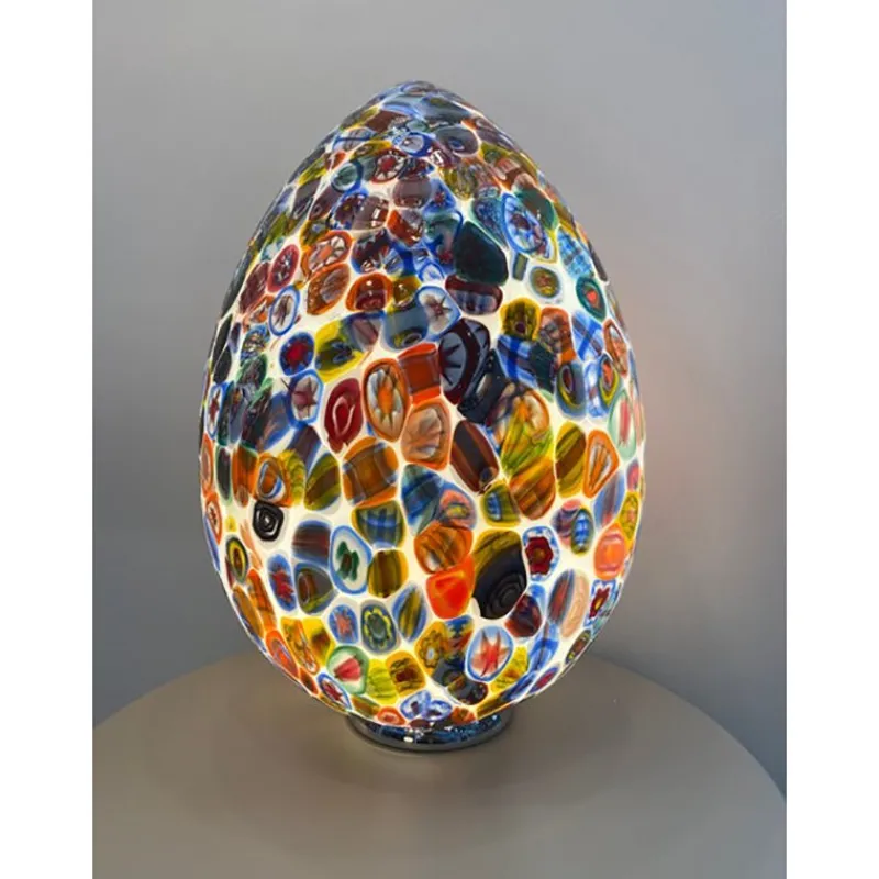 Clearance Pamono Venetian Multicolored Millefiori Murrine Table Lamp by Simoeng