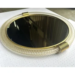 Hot Pamono Venetian Round Murano Glass Wall Mirror by Simoeng