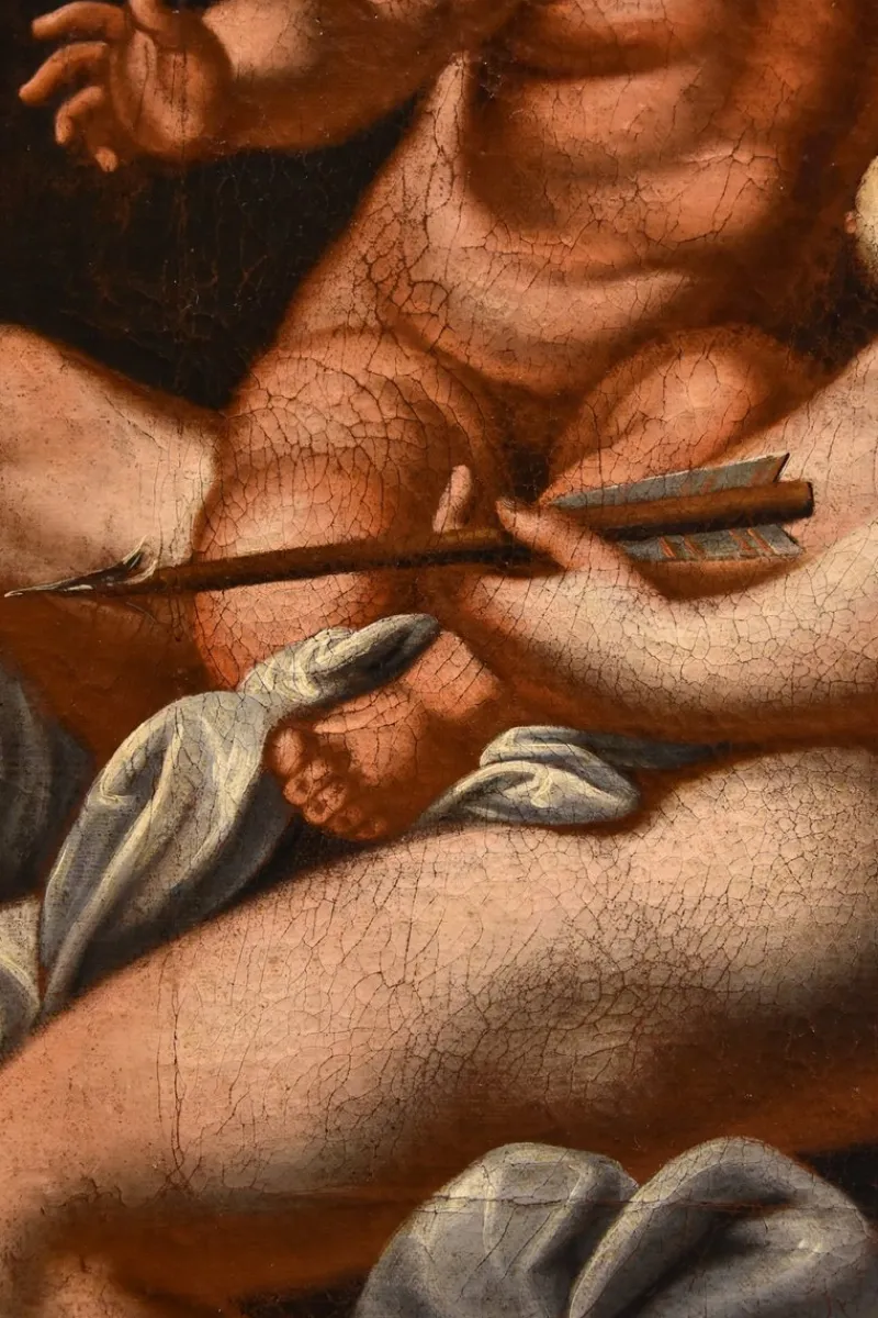 Pamono Venetian School Artist, Venus & Cupid, 1700, Oil on Canvas, Framed> Old Masters|Classical