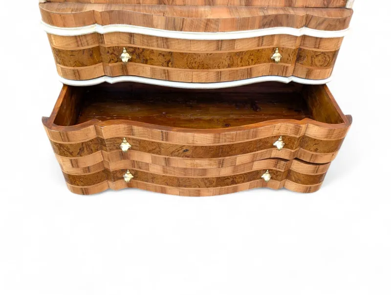 Pamono Venetian Style Walnut Desk with Drop-Leaf Door> Secretaires
