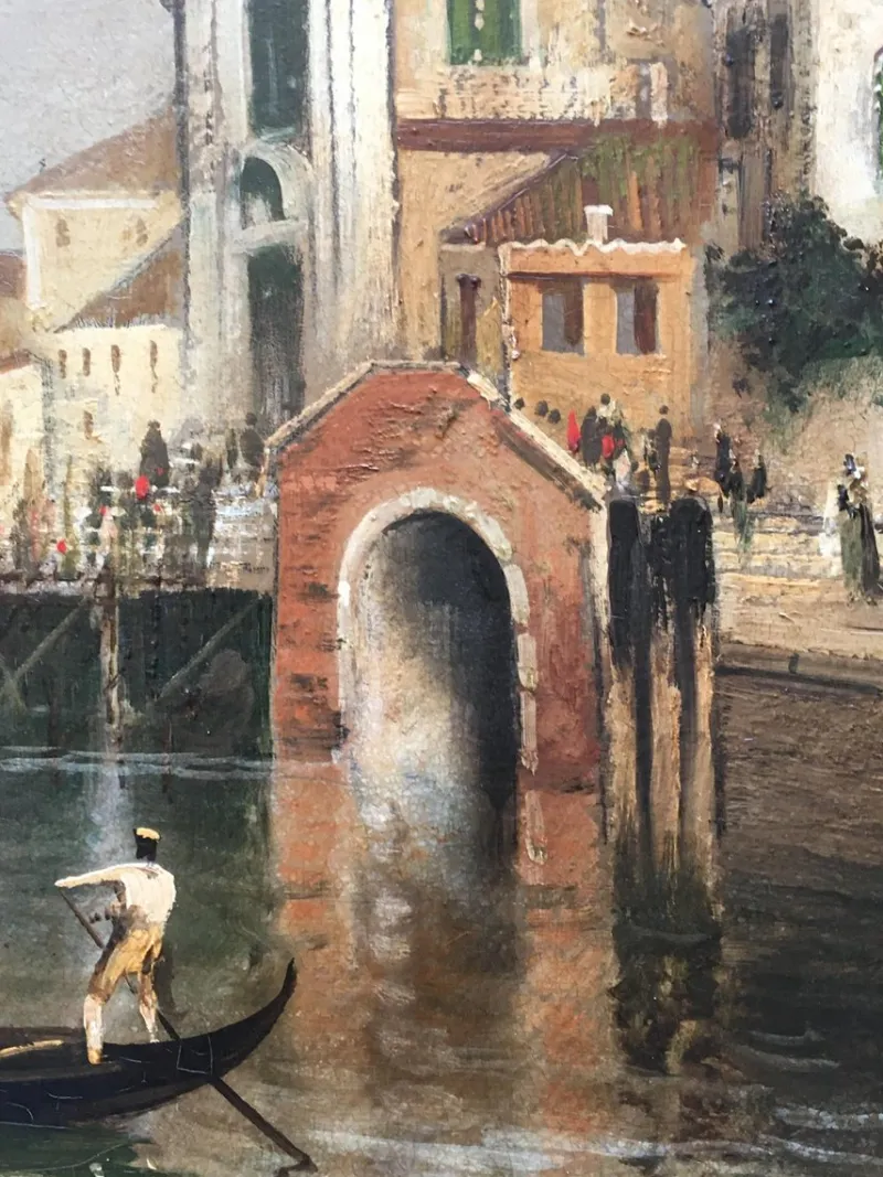 Pamono Venice - Italian Landscape Oil on Canvas Painting> Old Masters
