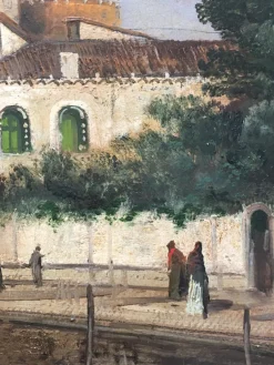 Pamono Venice - Italian Landscape Oil on Canvas Painting><noscript><img width=