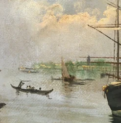 Pamono Venice - Italian Landscape Oil on Canvas Painting><noscript><img width=